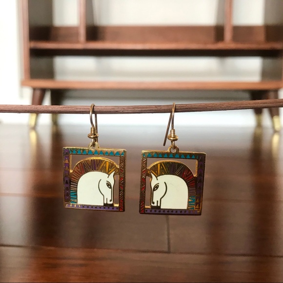 Laurel Burch Jewelry - Laurel Burch 🐎 Vintage Enamel Horse Earring Pony